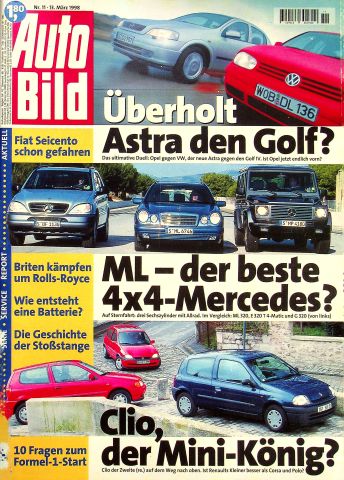 Deckblatt Auto Bild (11/1998)